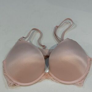 Victoria's Secret Blush Lace Push Up Accent Bra. Size 36B